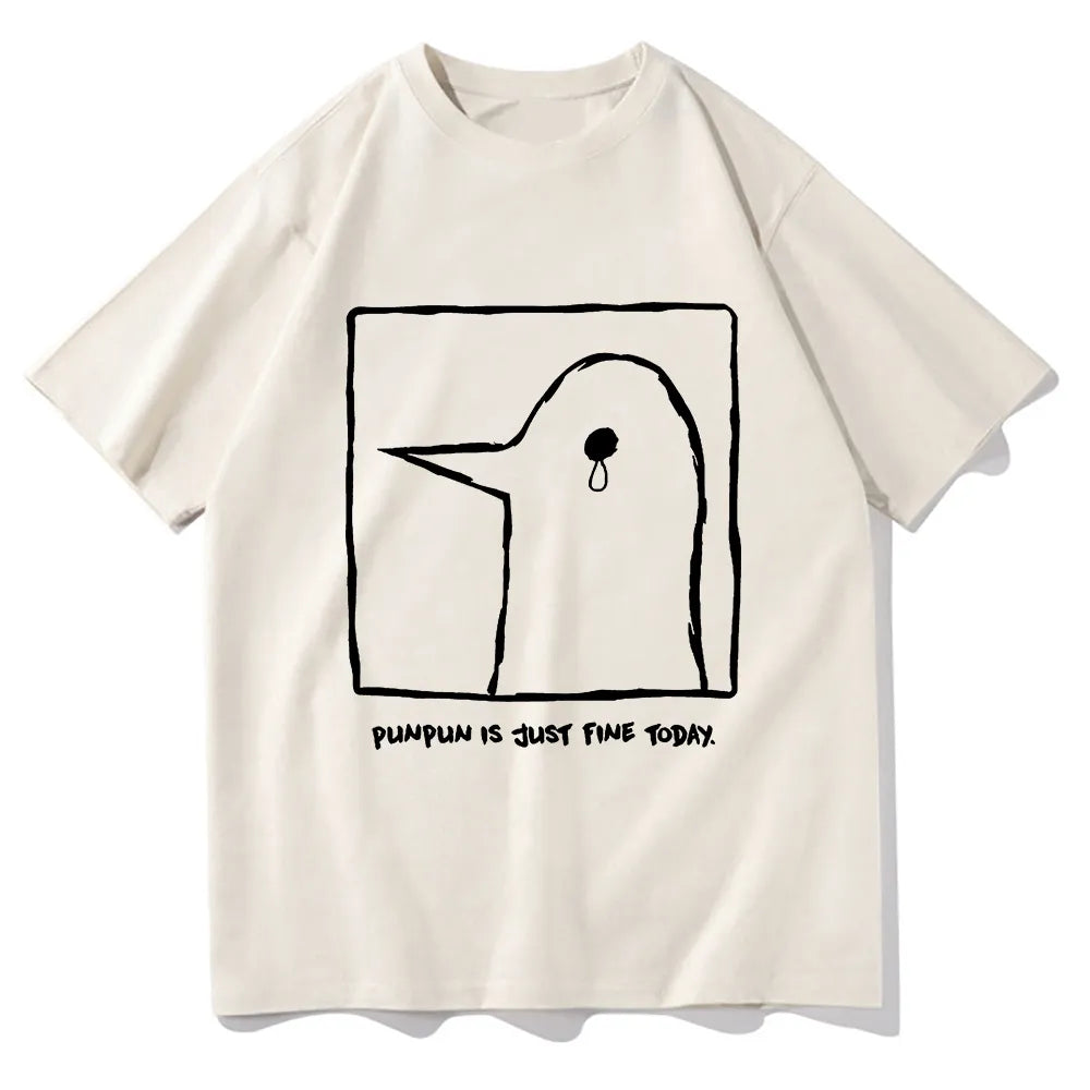 ’Oyasumi Punpun’ T-shirt - Punpun Is Just Fine Today - Beige / EU Size M - T-Shirts - Shirts & Tops - 1 - 2024