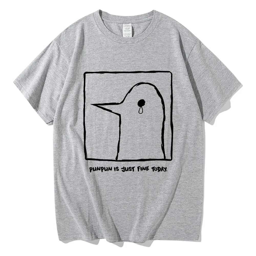 ’Oyasumi Punpun’ T-shirt - Punpun Is Just Fine Today - Gray / EU Size M - T-Shirts - Shirts & Tops - 7 - 2024