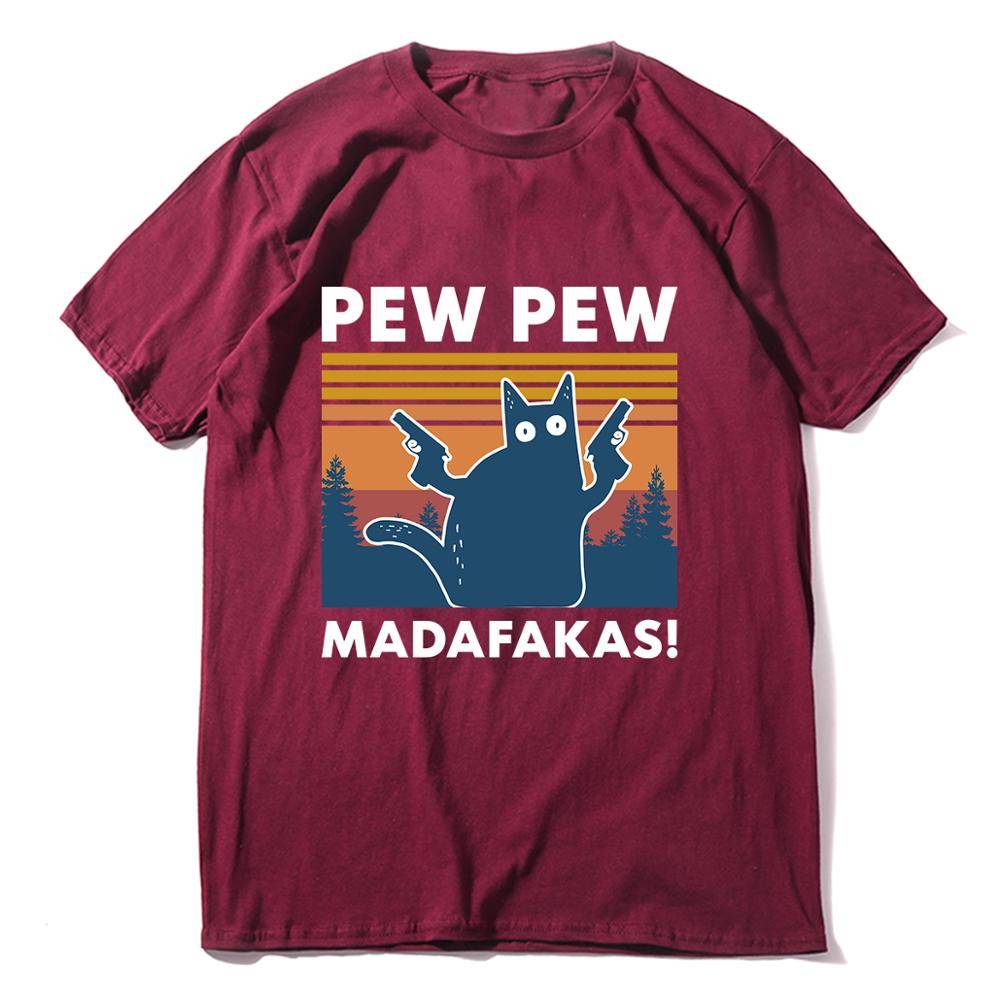 Pew Pew Madafakas T Shirt - Dark Red / XS - T-Shirts - Shirts & Tops - 12 - 2024