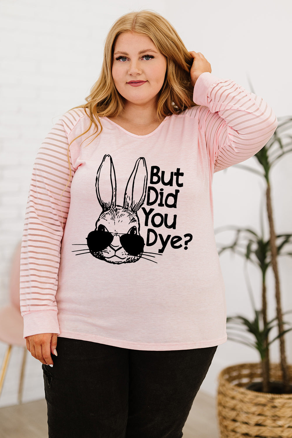 Plus Size BUT DID YOU DYE Graphic Easter Tee - T-Shirts - Shirts & Tops - 5 - 2024