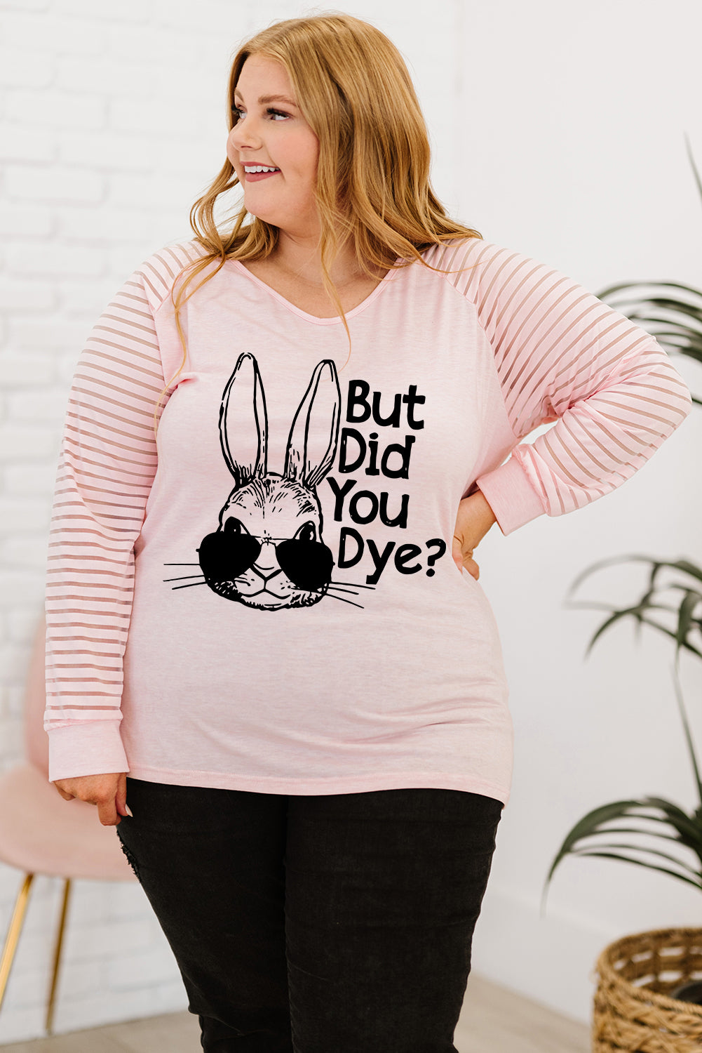 Plus Size BUT DID YOU DYE Graphic Easter Tee - T-Shirts - Shirts & Tops - 6 - 2024