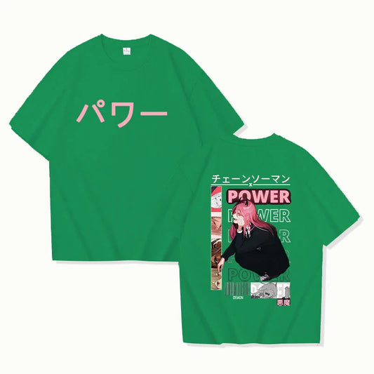 Power Unleashed Oversized Tee – Iconic Anime Graphic T-Shirt - Green / XS - T-Shirts - T-Shirts - 2 - 2024