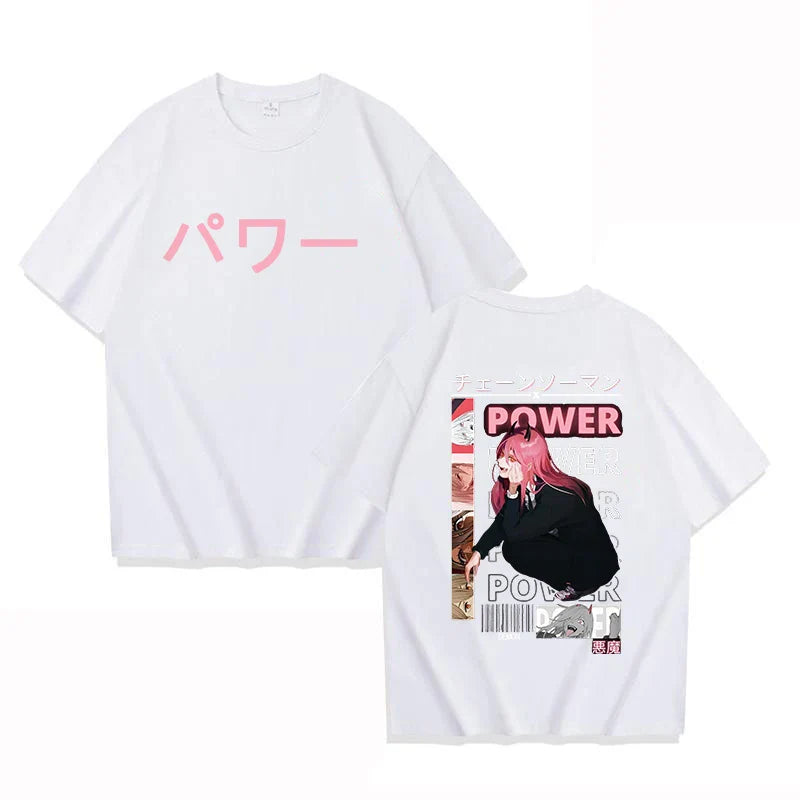 Power Unleashed Oversized Tee – Iconic Anime Graphic T-Shirt - White / XS - T-Shirts - T-Shirts - 5 - 2024