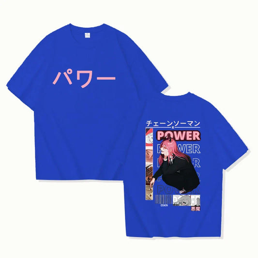 Power Unleashed Oversized Tee – Iconic Anime Graphic T-Shirt - Blue / XS - T-Shirts - T-Shirts - 7 - 2024