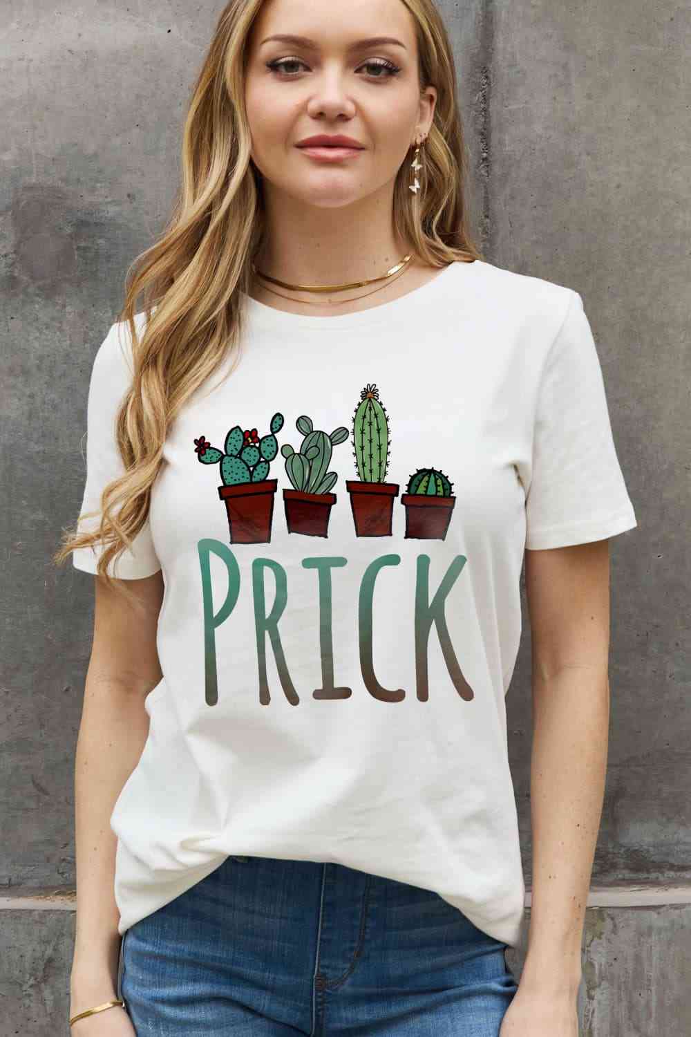 PRICK Graphic Cotton Tee - Bleach / S - T-Shirts - Shirts & Tops - 7 - 2024
