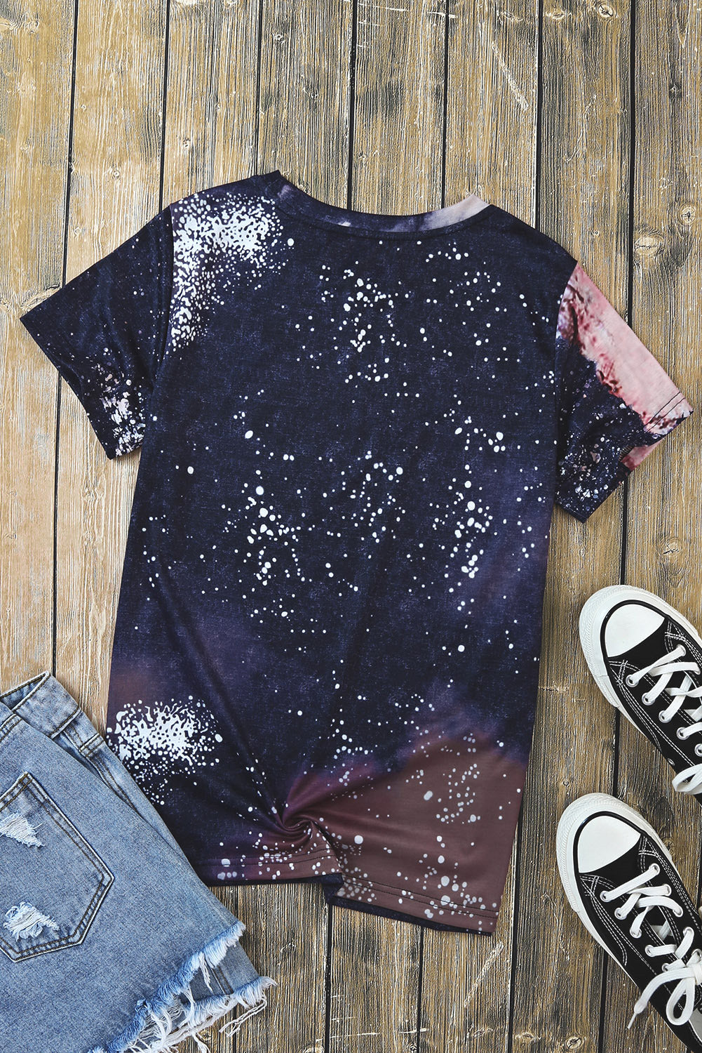 Printed AMERICA Graphic Round Neck Short Sleeve Tee - T-Shirts - Shirts & Tops - 3 - 2024