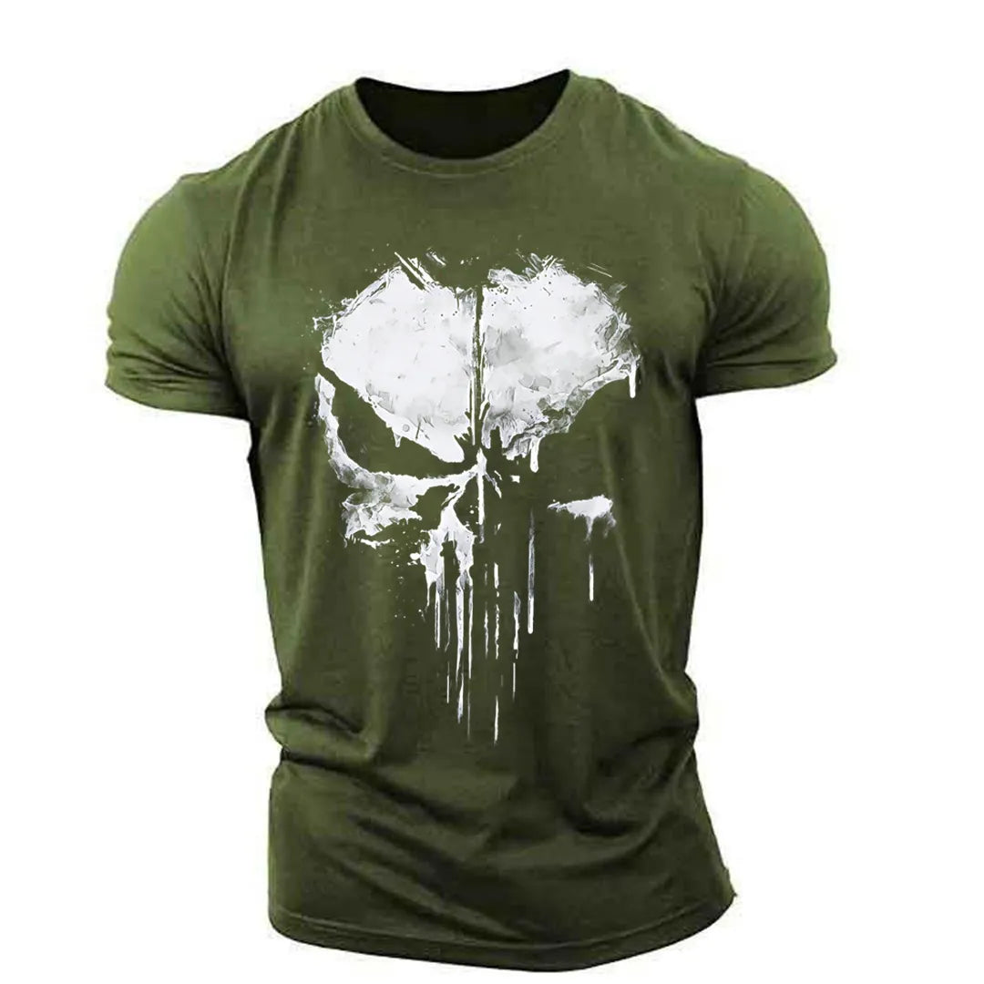 Punisher Skull 3D Printed T-Shirt - Green / 4XL - T-Shirts - Shirts & Tops - 1 - 2024