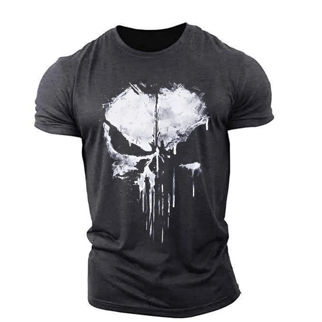 Punisher Skull 3D Printed T-Shirt - Dark Gray / XXXL - T-Shirts - Shirts & Tops - 3 - 2024