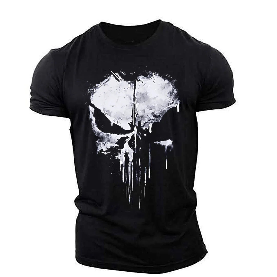 Punisher Skull 3D Printed T-Shirt - Black / 4XL - T-Shirts - Shirts & Tops - 2 - 2024