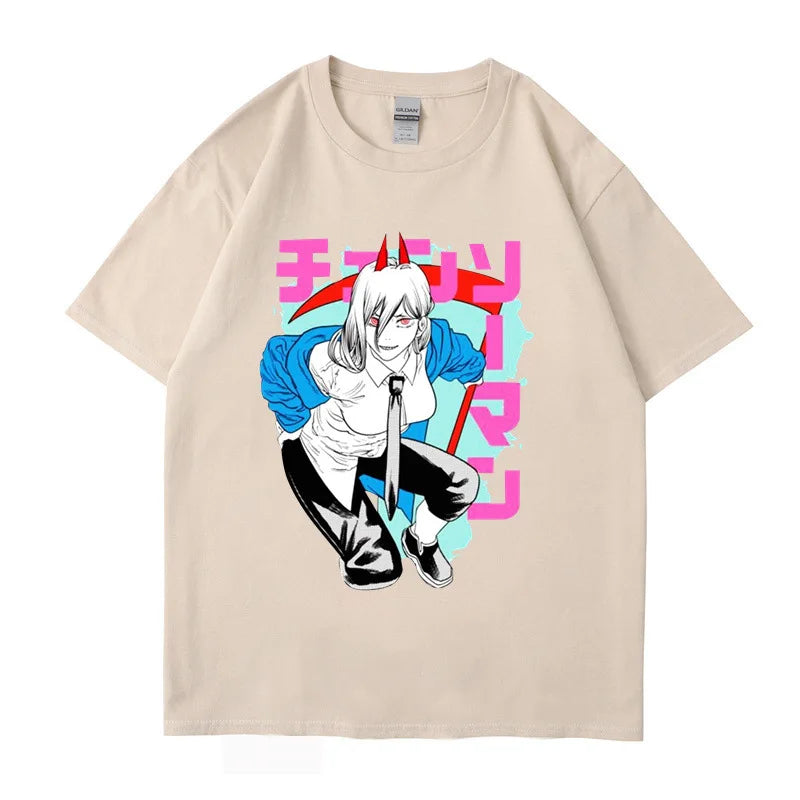 Punk Oversized Cotton T-Shirt for Men - Y2K Manga Graphic Print Tee - T-Shirts - Shirts & Tops - 3 - 2024