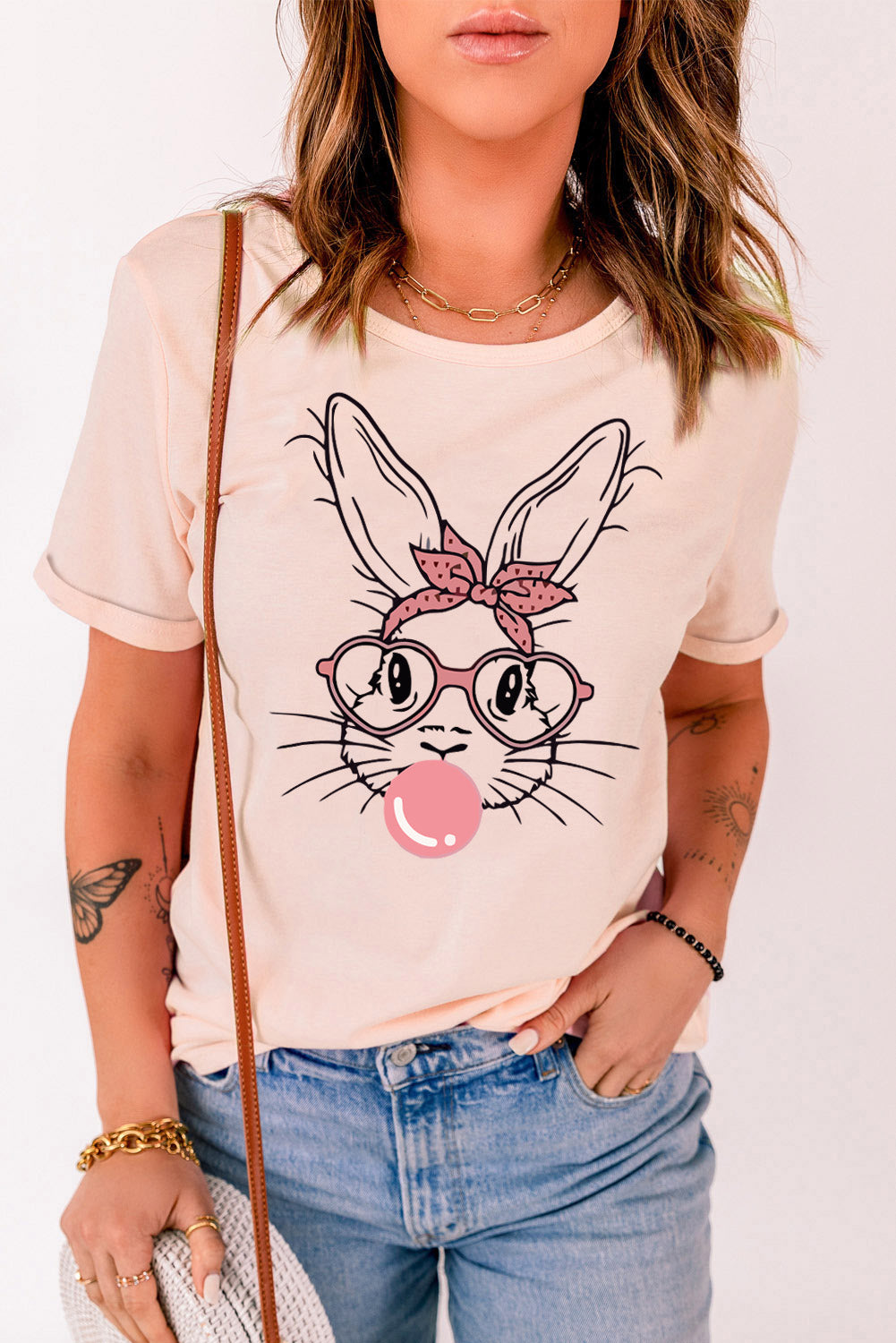 Rabbit Graphic Easter Tee Shirt - T-Shirts - Shirts & Tops - 4 - 2024