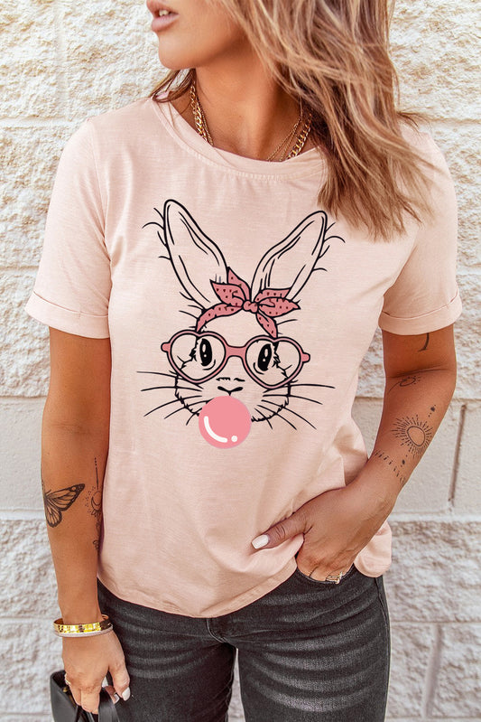 Rabbit Graphic Easter Tee Shirt - T-Shirts - Shirts & Tops - 1 - 2024