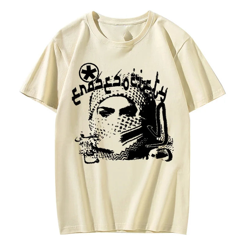 Rebel Icon Tee – Streetwear Statement T-Shirt - Khaki / S - T-Shirts - Clothing Tops - 6 - 2024
