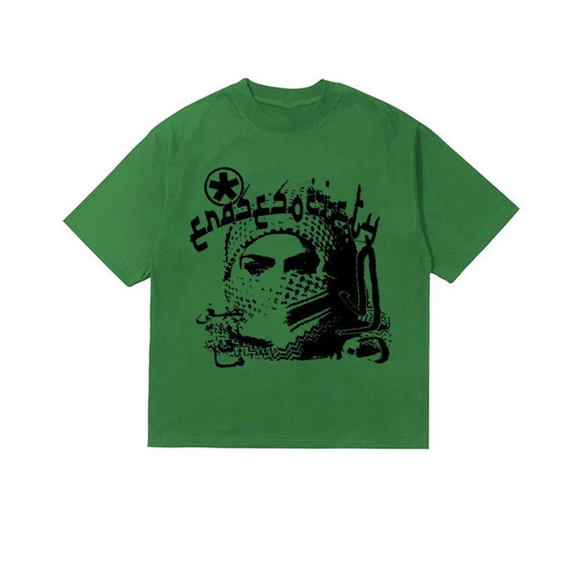 Rebel Icon Tee – Streetwear Statement T-Shirt - Green / S - T-Shirts - Clothing Tops - 7 - 2024