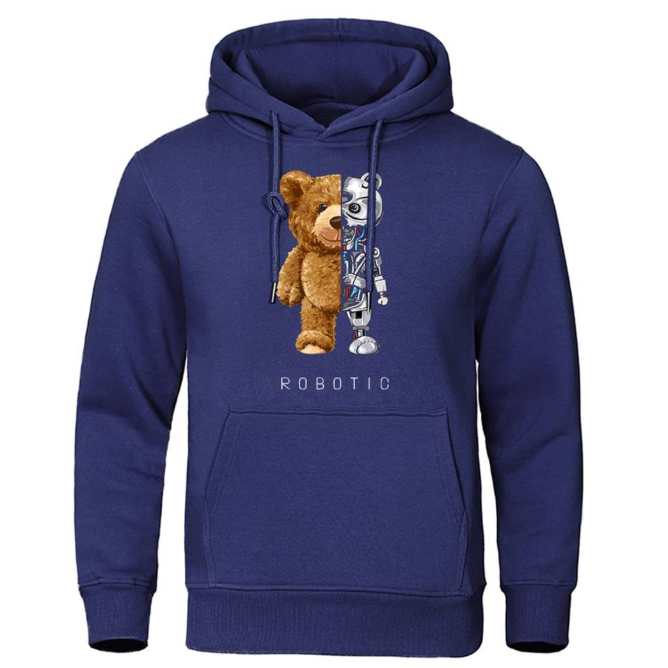 Robotic Bear Hooded Sweatshirt - T-Shirts - Shirts & Tops - 7 - 2024