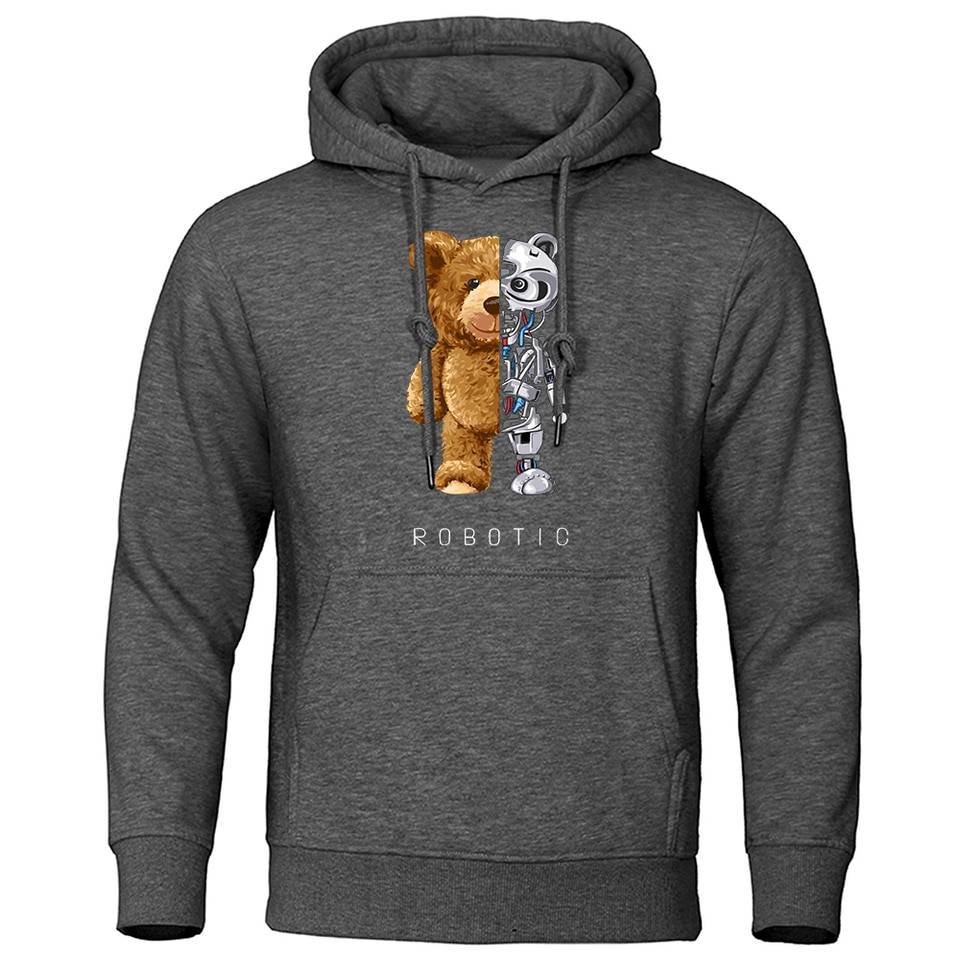 Robotic Bear Hooded Sweatshirt - T-Shirts - Shirts & Tops - 6 - 2024