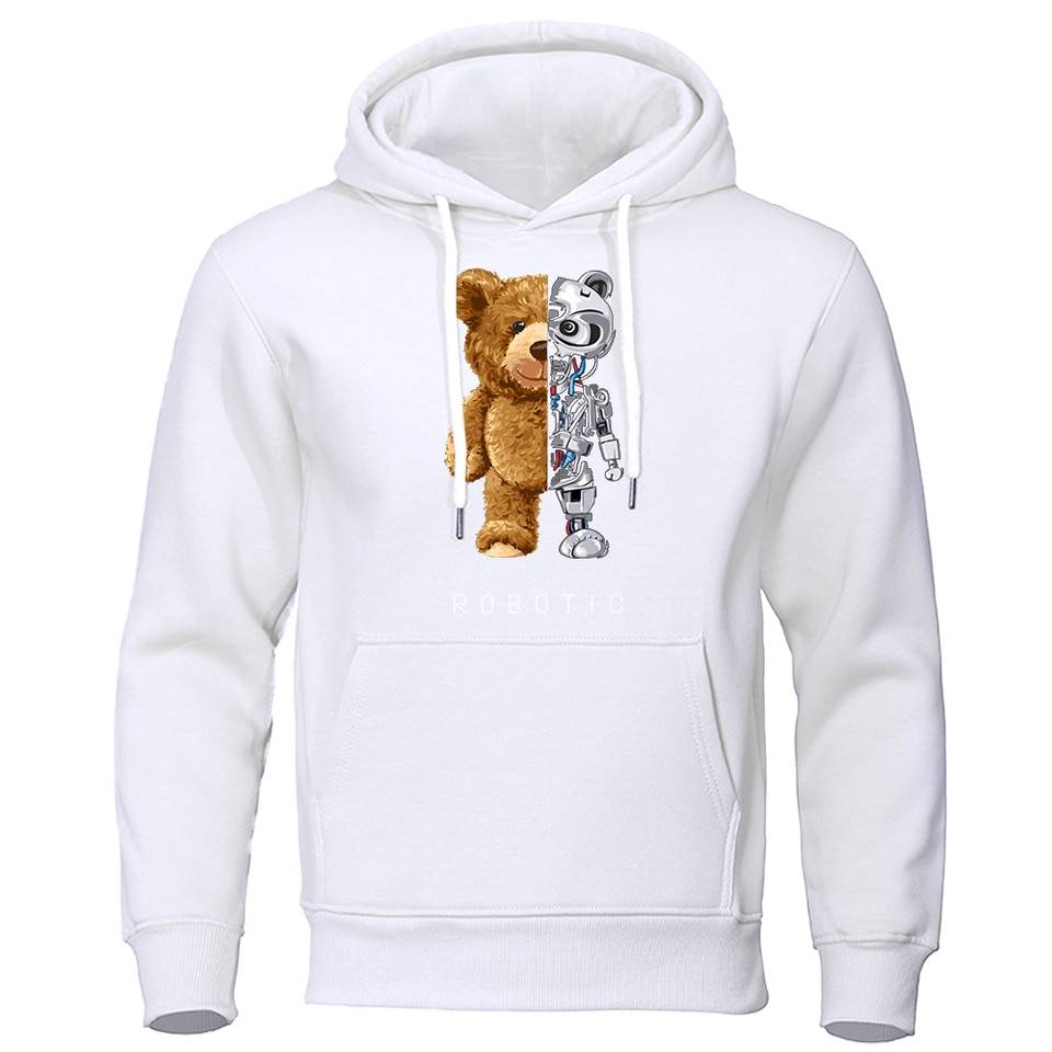 Robotic Bear Hooded Sweatshirt - T-Shirts - Shirts & Tops - 13 - 2024