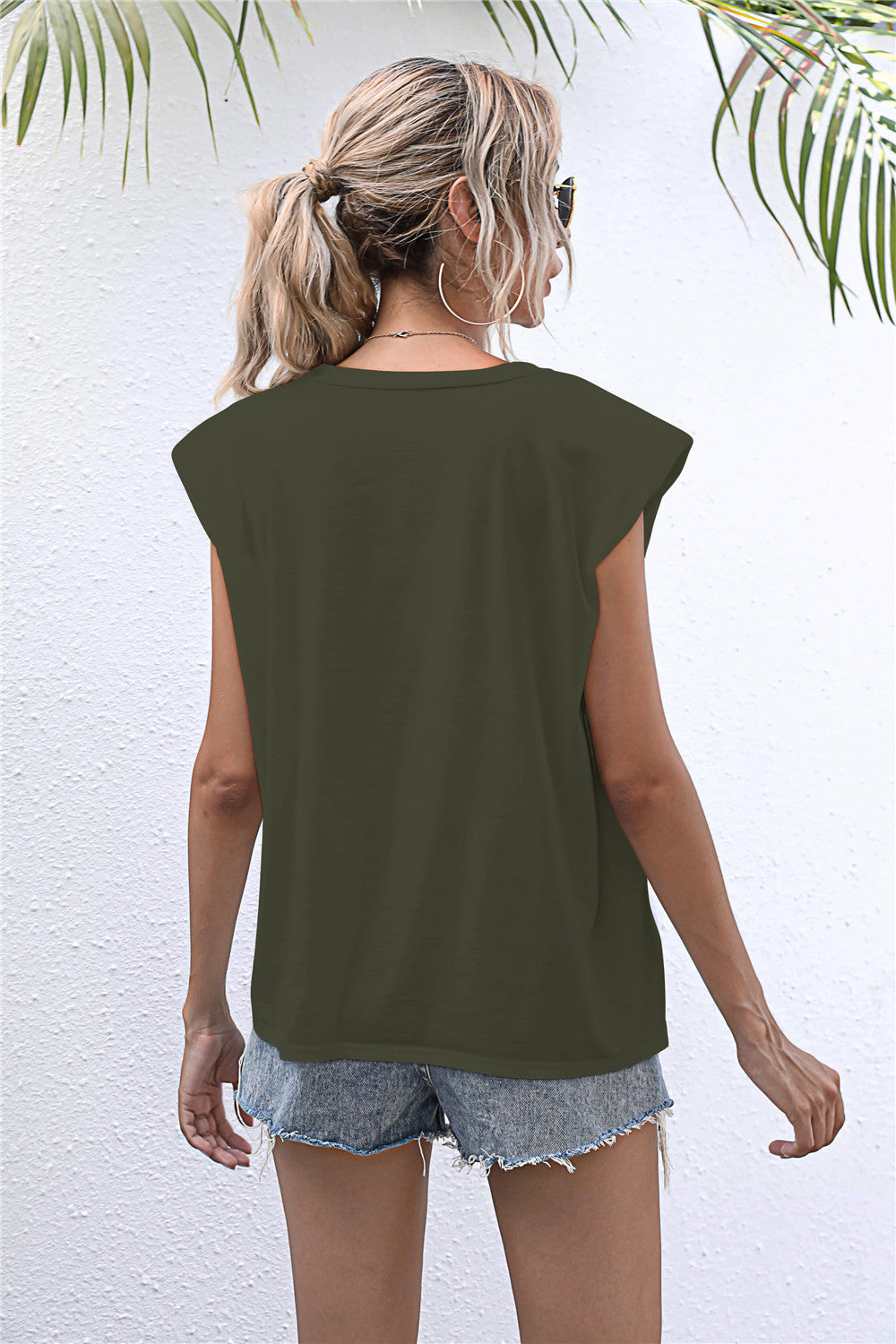 Round Neck Cap Sleeve Tee - T-Shirts - Shirts & Tops - 9 - 2024