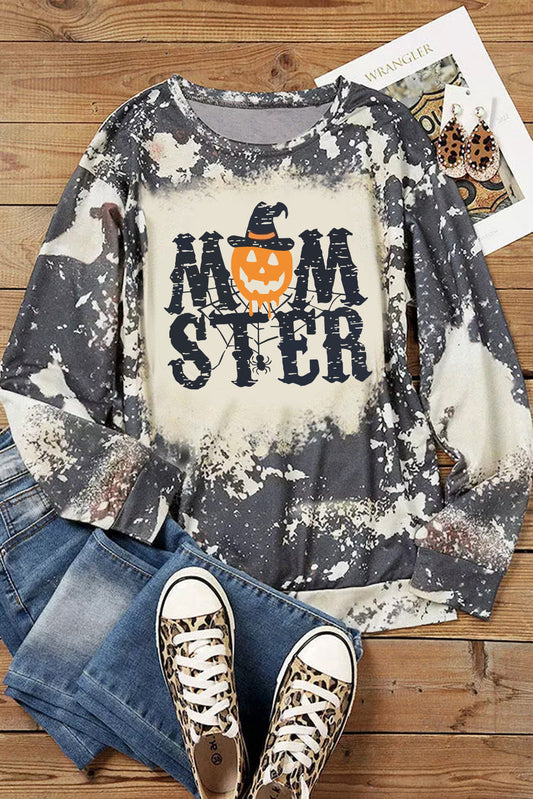 Round Neck Long Sleeve MOMSTER Graphic Sweatshirt - T-Shirts - Shirts & Tops - 2 - 2024