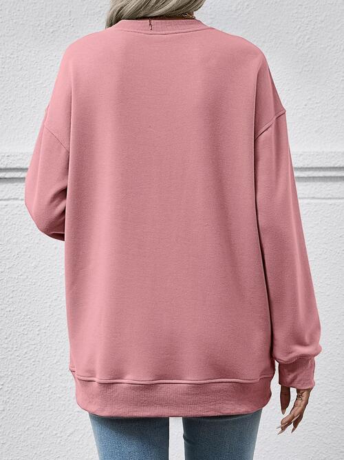 Round Neck Long Sleeve Sweatshirt - T-Shirts - Shirts & Tops - 14 - 2024