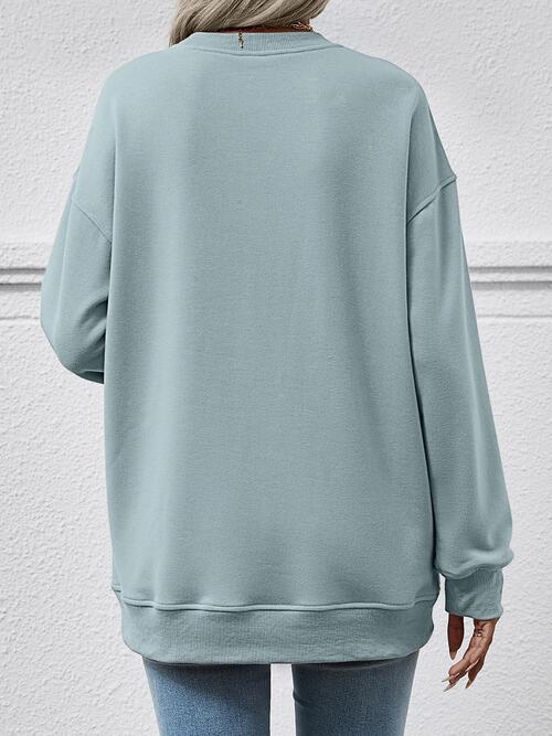 Round Neck Long Sleeve Sweatshirt - T-Shirts - Shirts & Tops - 11 - 2024