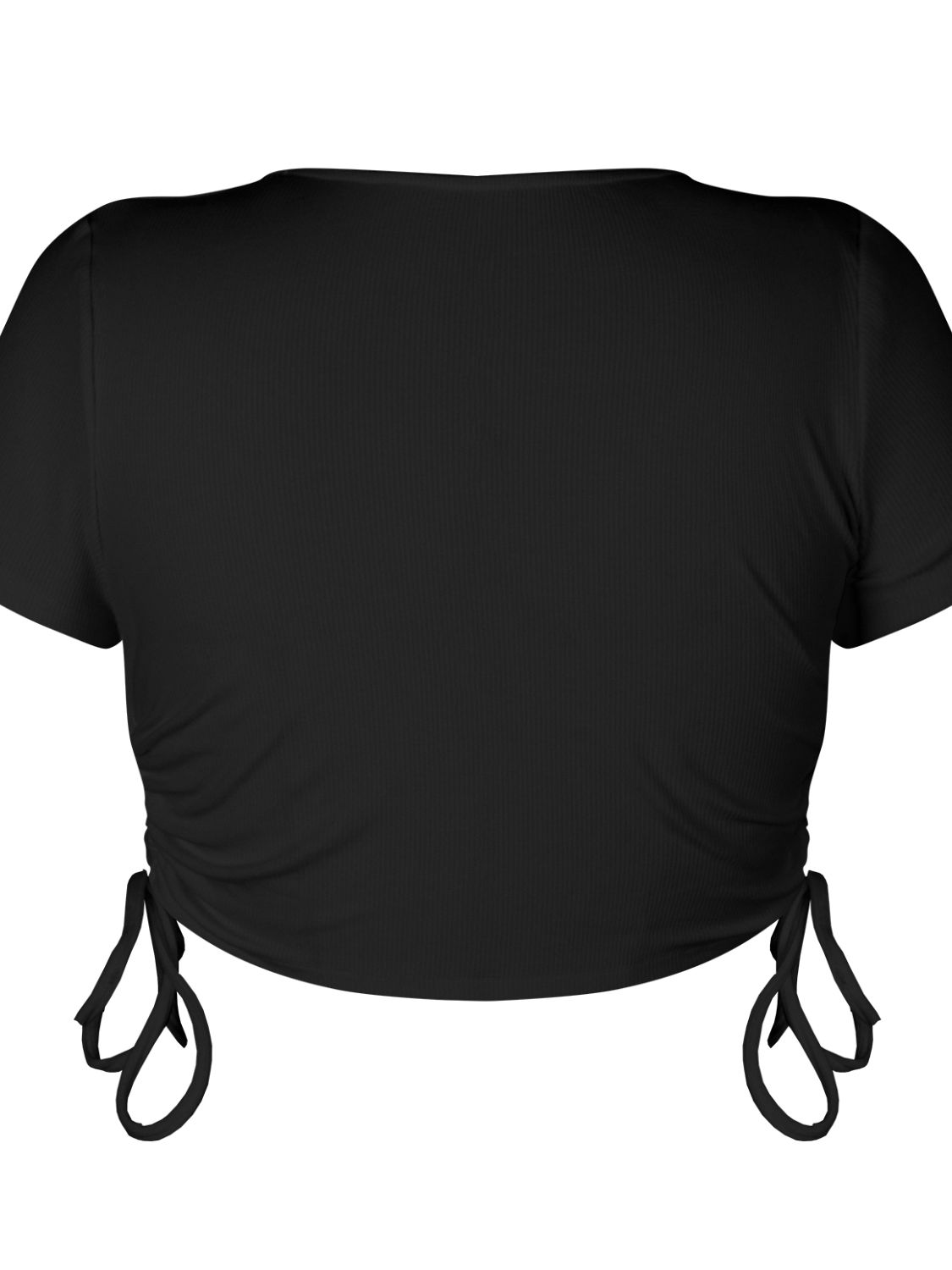 Round Neck Short Sleeve Drawstring Tee - T-Shirts - Shirts & Tops - 6 - 2024