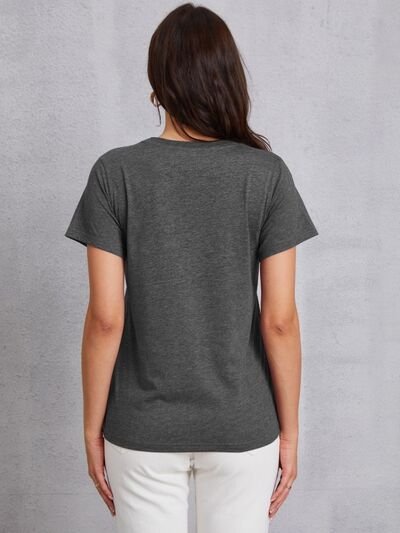 Round Neck Short Sleeve T-Shirt - T-Shirts - Shirts & Tops - 15 - 2024