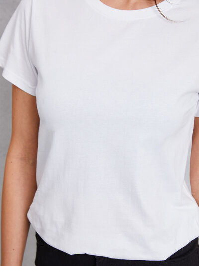 Round Neck Short Sleeve T-Shirt - T-Shirts - Shirts & Tops - 7 - 2024
