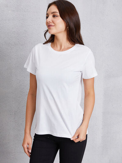 Round Neck Short Sleeve T-Shirt - T-Shirts - Shirts & Tops - 4 - 2024