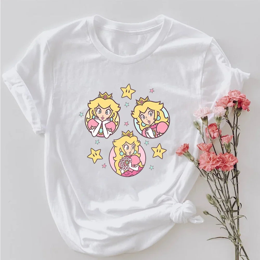 Royal Princess Peach Graphic Tee - White / XXXL - T-Shirts - Shirts & Tops - 4 - 2024