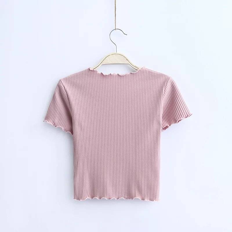 Ruffle Trim Crop Top - T-Shirts - Clothing - 17 - 2024