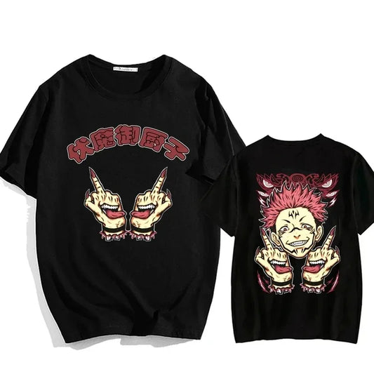 Ryomen Sukuna Printed T-shirt - Jujutsu Kaisen Graphic Tee - Black / 4XL - T-Shirts - Shirts & Tops - 2 - 2024