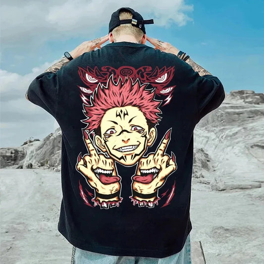 Ryomen Sukuna Printed T-shirt - Jujutsu Kaisen Graphic Tee - T-Shirts - Shirts & Tops - 1 - 2024