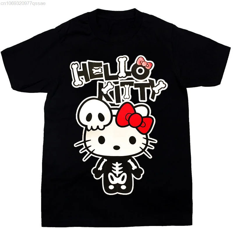 Sanrio Hello Kitty T-shirt - Hip-hop Skeleton Tee - T-Shirts - Shirts & Tops - 6 - 2024