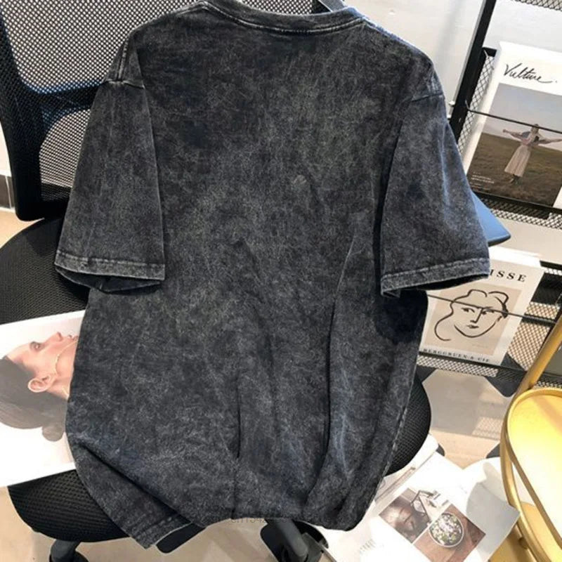 Sanrio Kuromi Short Sleeve T-shirt - American Retro Oversized Tee - T-Shirts - Shirts & Tops - 2 - 2024
