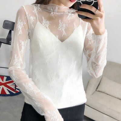 Sexy Harajuku Mesh Tops - White flower / One Size - T-Shirts - Shirts & Tops - 16 - 2024