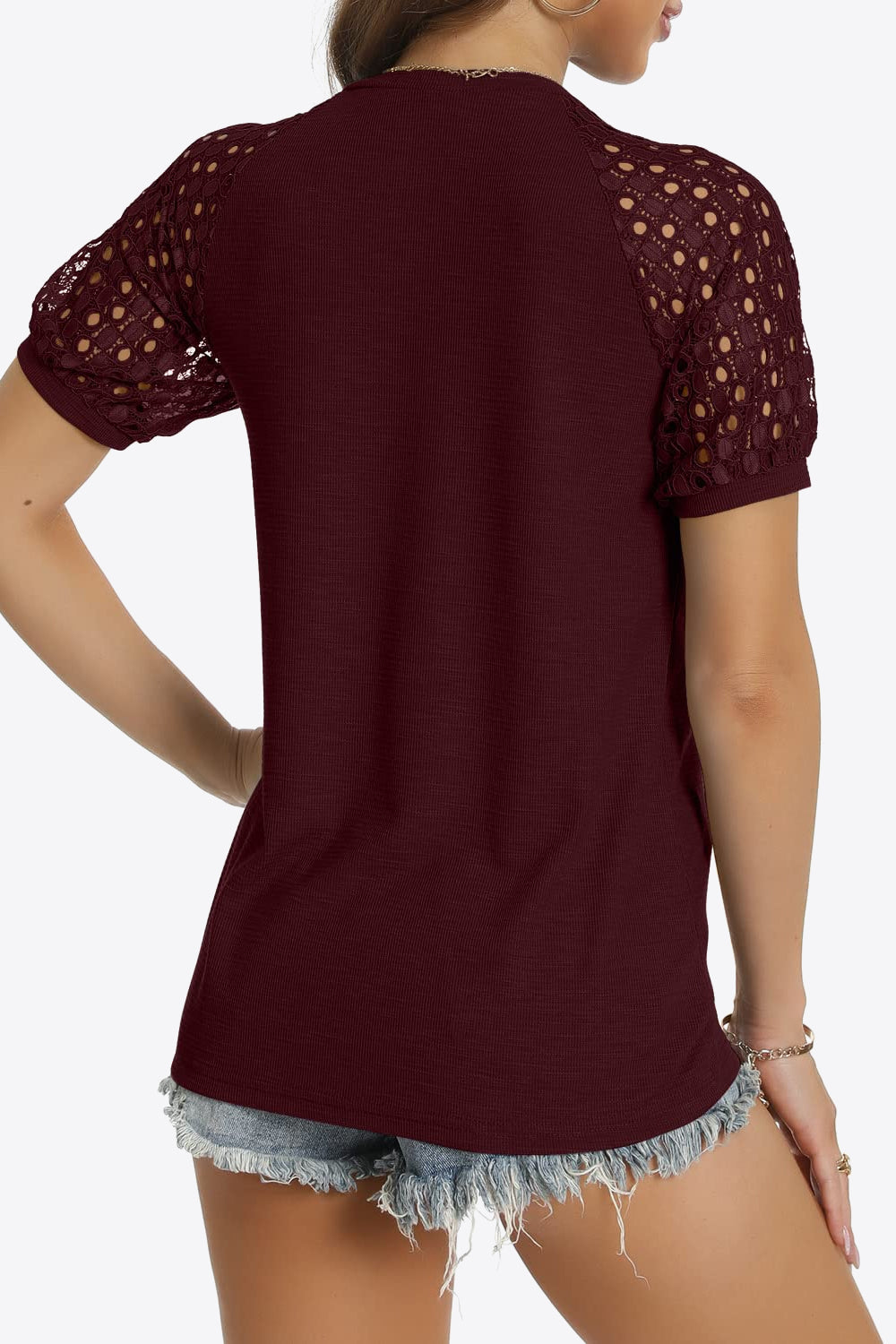 Short Sleeve V-Neck Tee - T-Shirts - Shirts & Tops - 23 - 2024