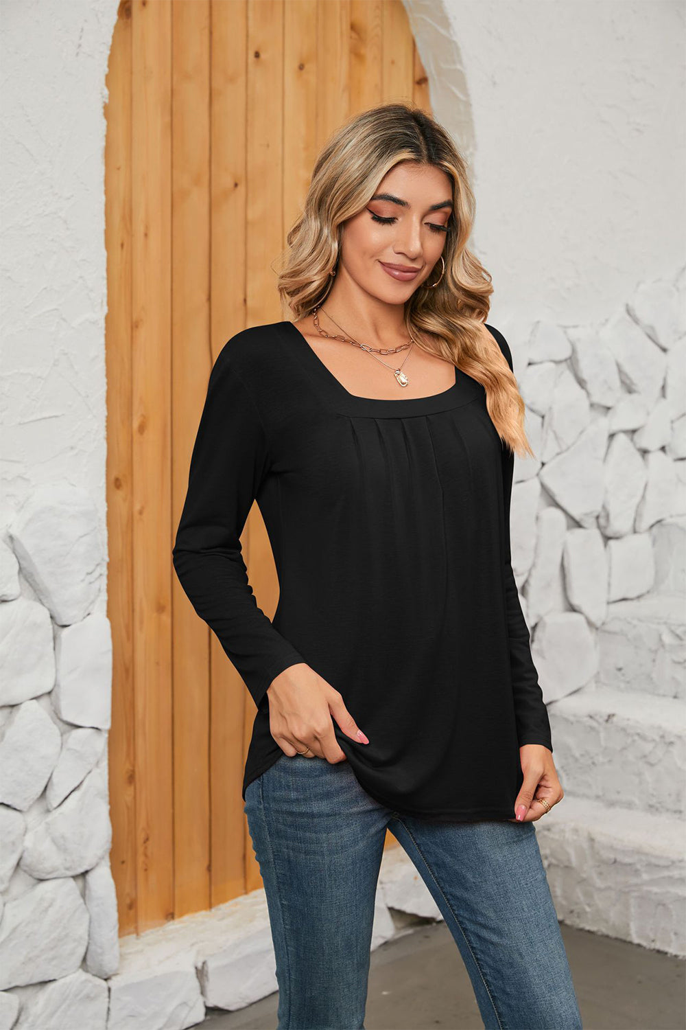 Square Neck Long Sleeve T-Shirt - T-Shirts - Shirts & Tops - 7 - 2024