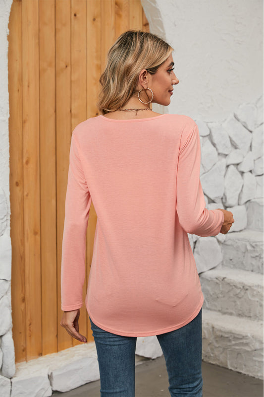 Square Neck Long Sleeve T-Shirt - T-Shirts - Shirts & Tops - 2 - 2024