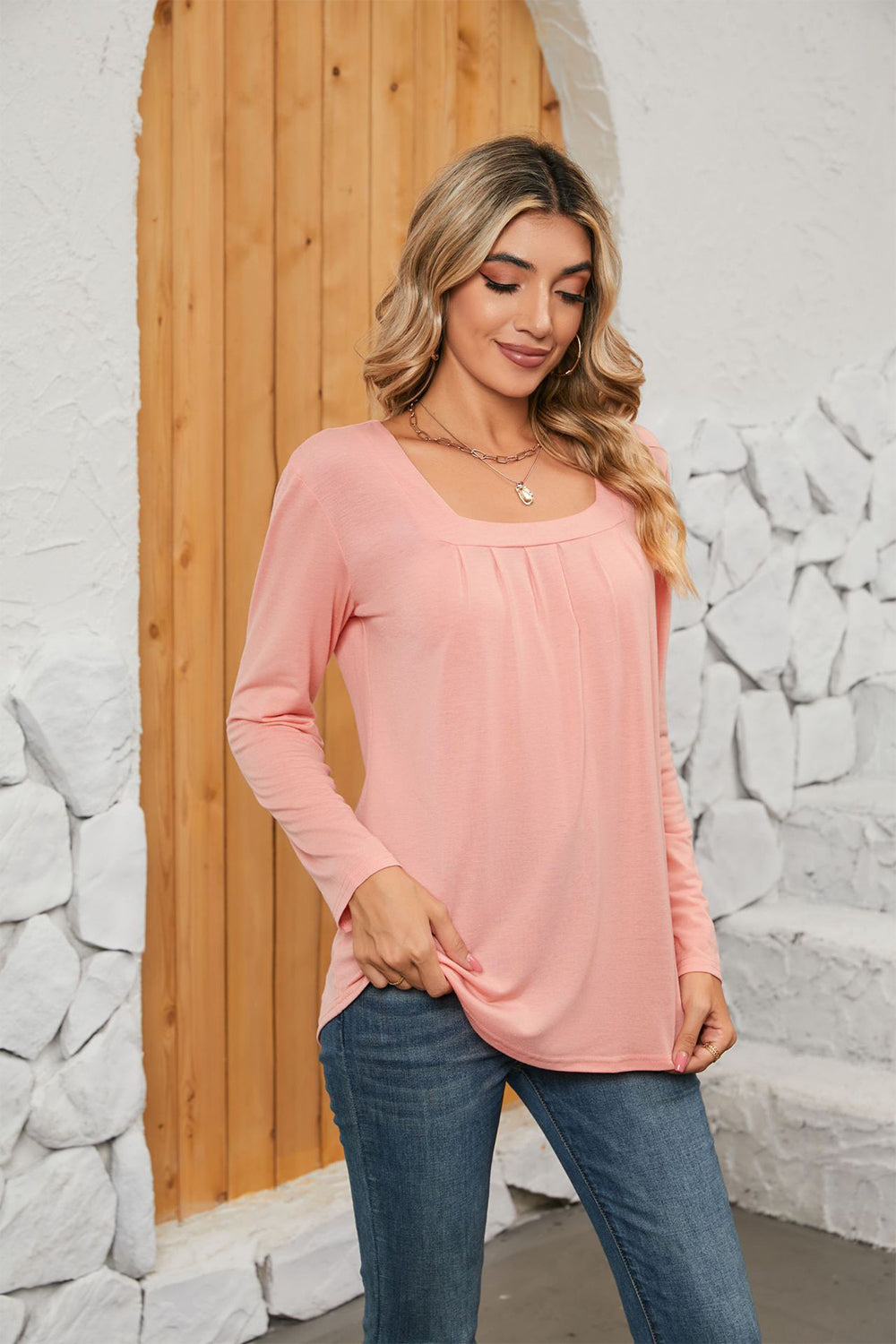 Square Neck Long Sleeve T-Shirt - T-Shirts - Shirts & Tops - 3 - 2024