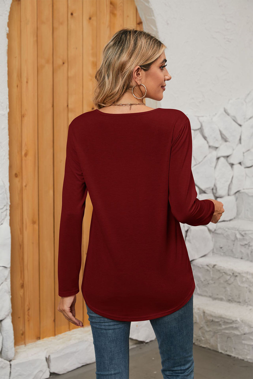 Square Neck Long Sleeve T-Shirt - T-Shirts - Shirts & Tops - 11 - 2024