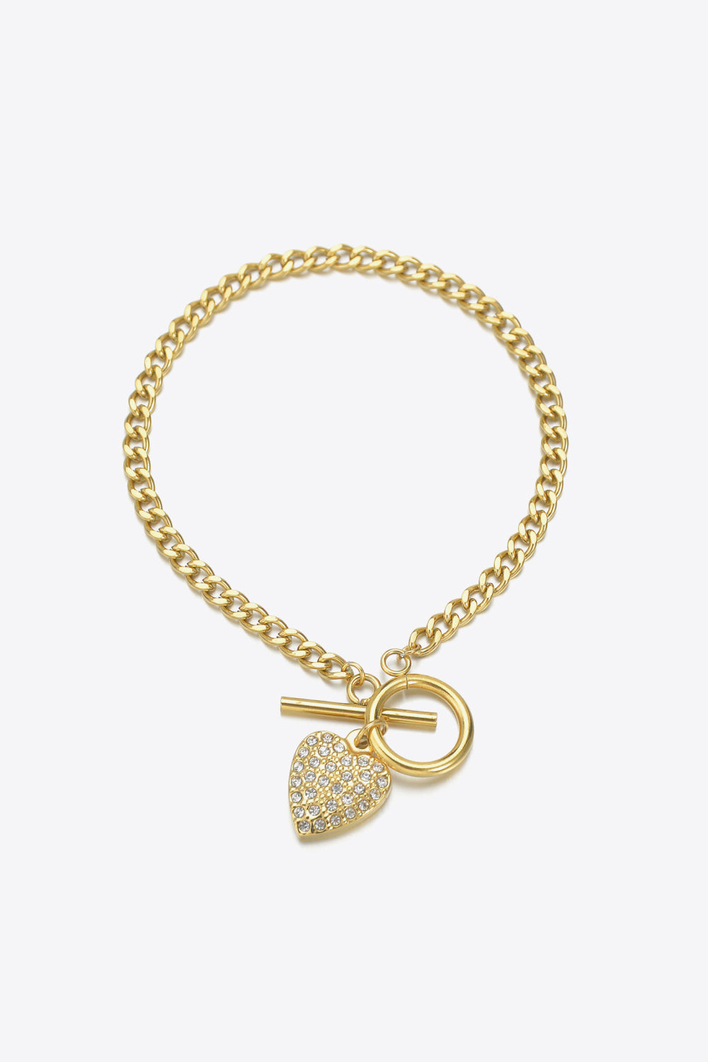 Stainless Steel Heart Bracelet - Gold / One Size - T-Shirts - Bracelets - 1 - 2024
