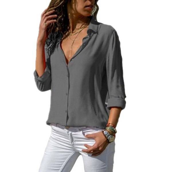 Summer Button Down Shirt - Grey / M - T-Shirts - Shirts & Tops - 24 - 2024