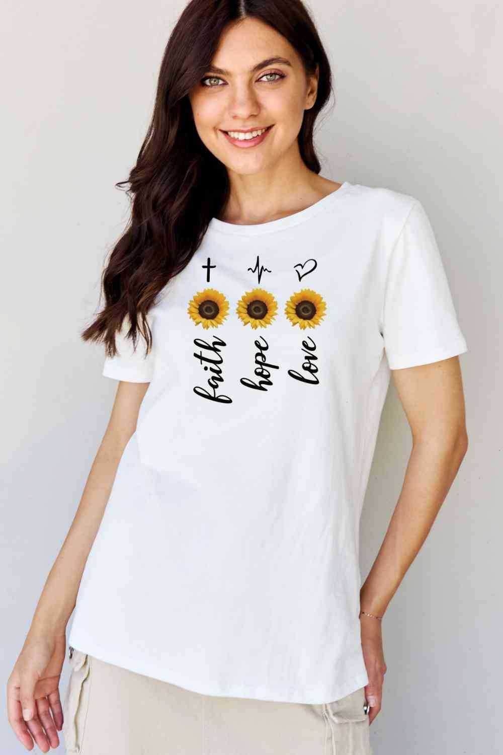 Sunflower Graphic T-Shirt - T-Shirts - Shirts & Tops - 6 - 2024