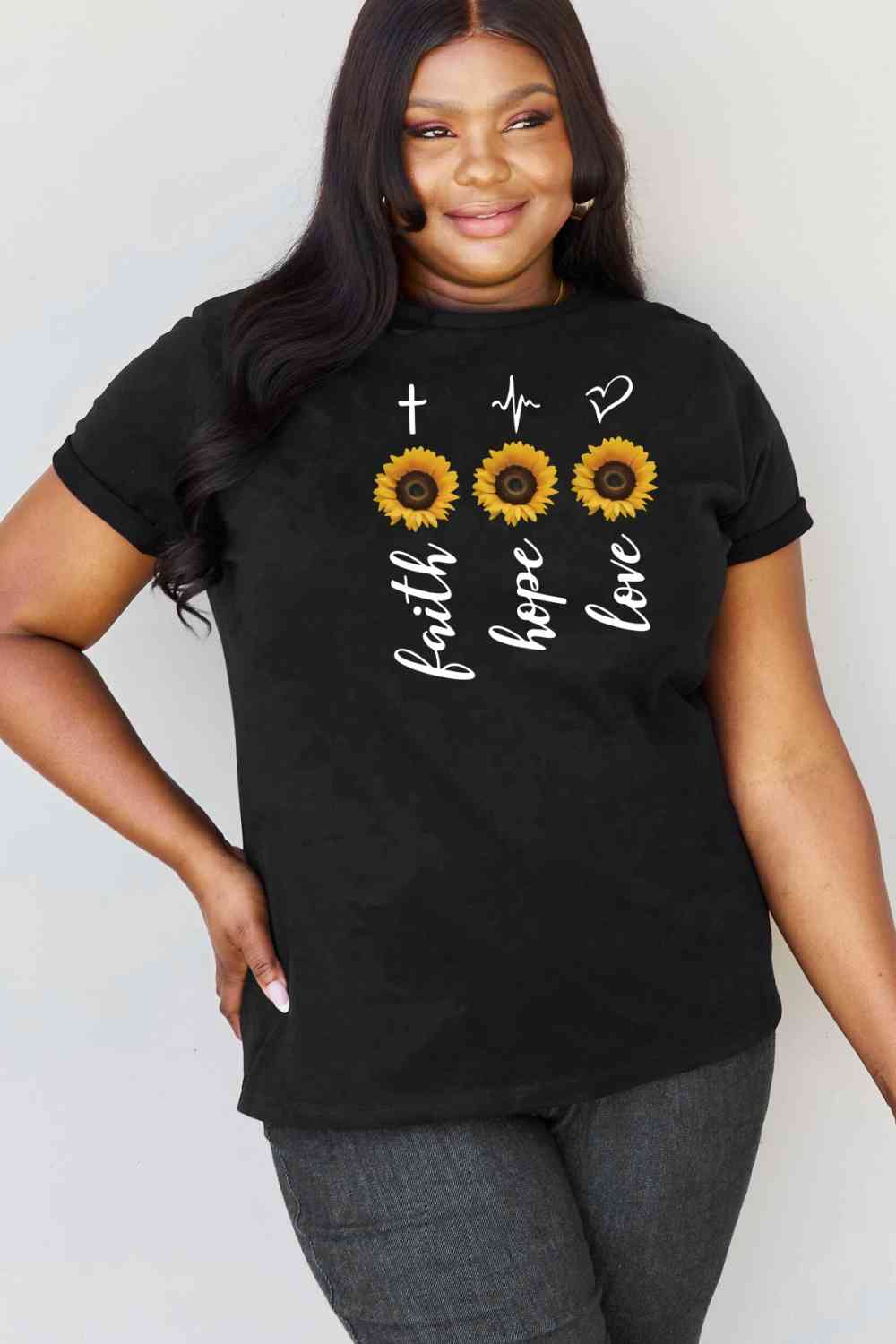 Sunflower Graphic T-Shirt - T-Shirts - Shirts & Tops - 3 - 2024