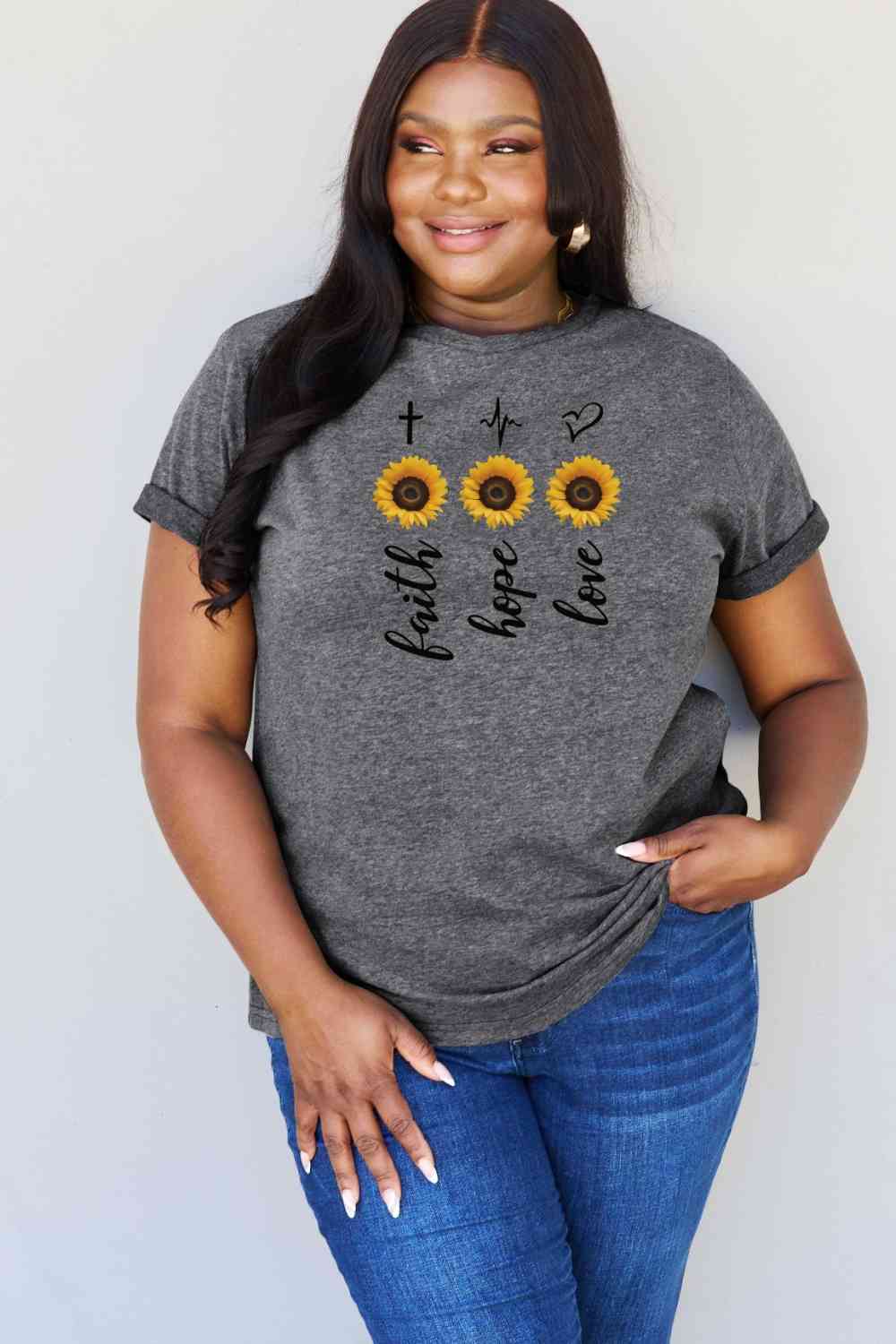 Sunflower Graphic T-Shirt - T-Shirts - Shirts & Tops - 11 - 2024