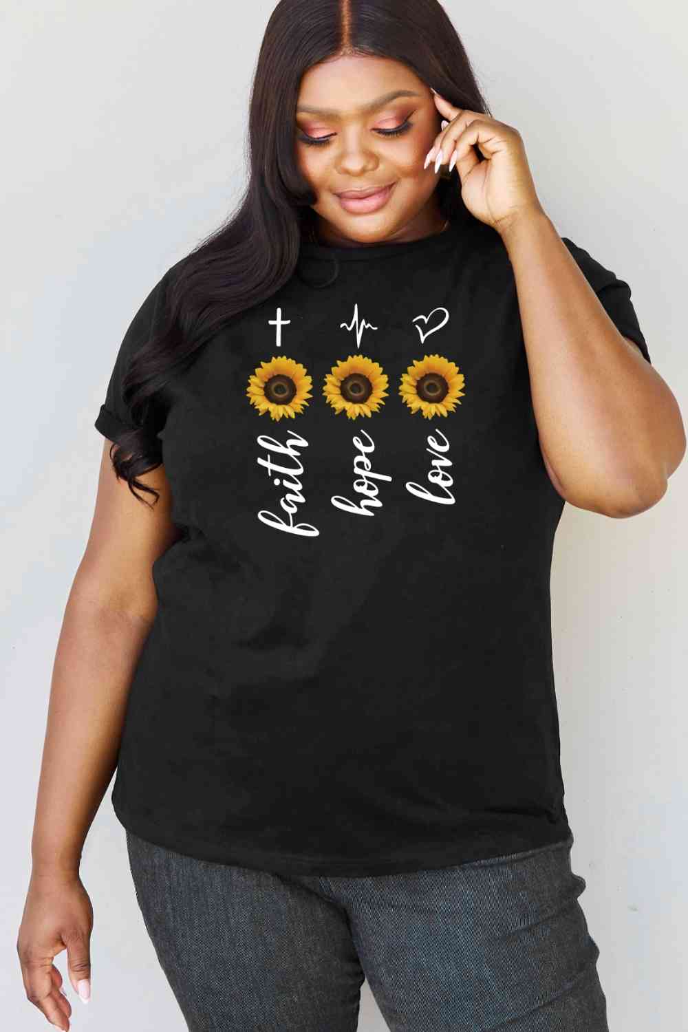 Sunflower Graphic T-Shirt - T-Shirts - Shirts & Tops - 4 - 2024