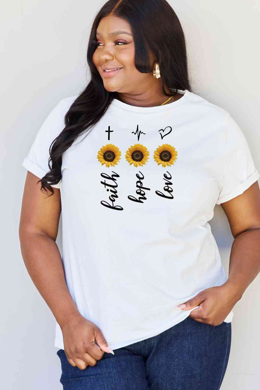 Sunflower Graphic T-Shirt - T-Shirts - Shirts & Tops - 7 - 2024