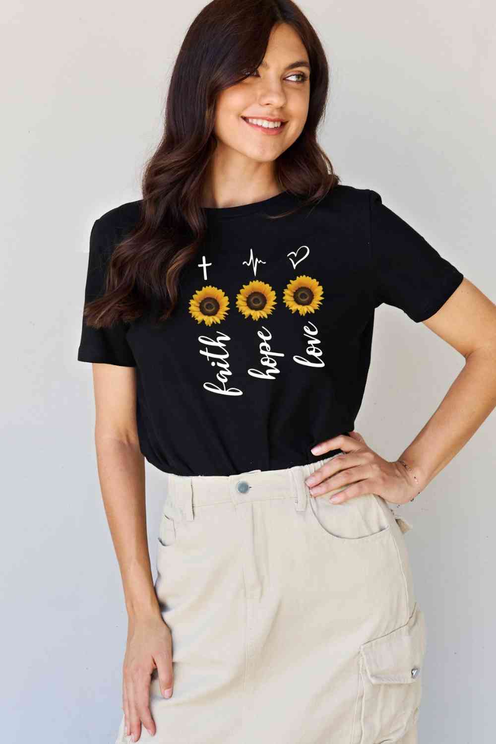 Sunflower Graphic T-Shirt - T-Shirts - Shirts & Tops - 2 - 2024