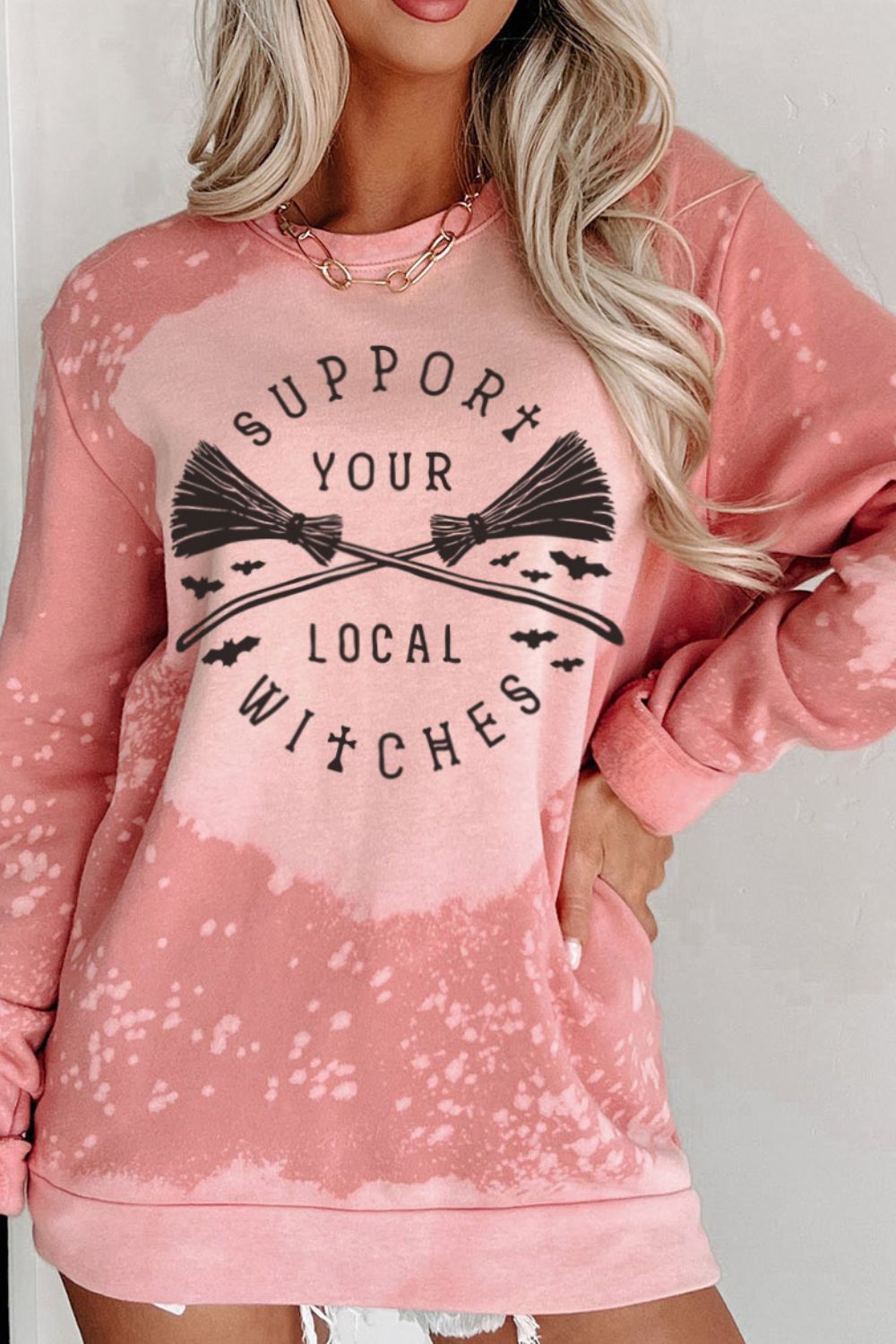 SUPPORT YOUR LOCAL WITCHES Graphic Sweatshirt - T-Shirts - Shirts & Tops - 4 - 2024